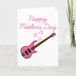 Bass Gitarre Mutter Tag Bassist Musiker Dankeskarte