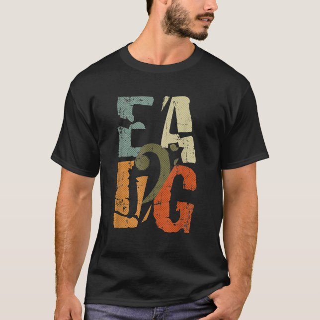 Bass-Gitarrenspieler EADG-Bass-Cleaner T-Shirt (Vorderseite)