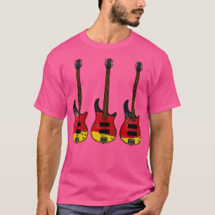 Bass Guitar Deutscher Flaggenbassist Musiker Deuts T-Shirt