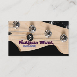 Bass Guitar Headstock mit Name Business Card Visitenkarte