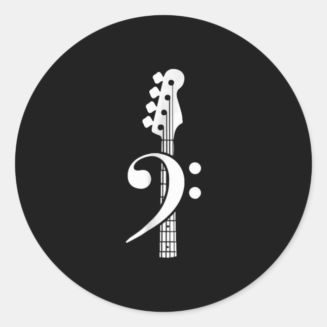 Bass Guitar Player - Bass Guitar Musician Runder Aufkleber (Vorderseite)