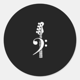 Bass Guitar Player - Bass Guitar Musician Runder Aufkleber