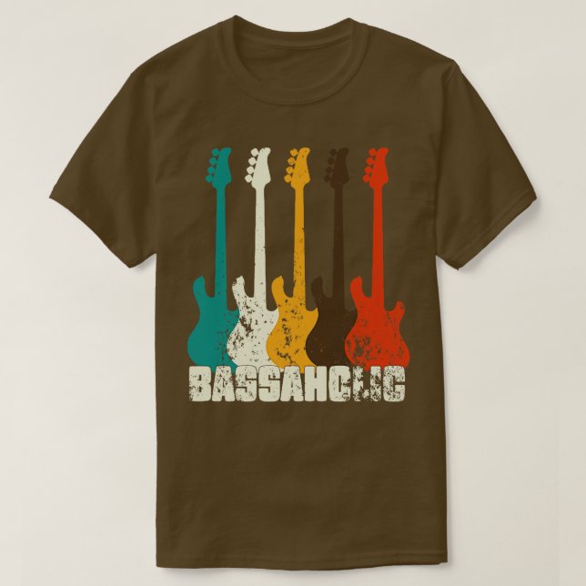 Bass Guitar Player Bassaholic Bass Player Guitaris T-Shirt (Design vorne)