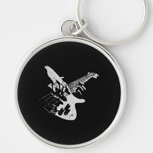 Bass Guitar Player Gift Bassist Schlüsselanhänger (Vorne)