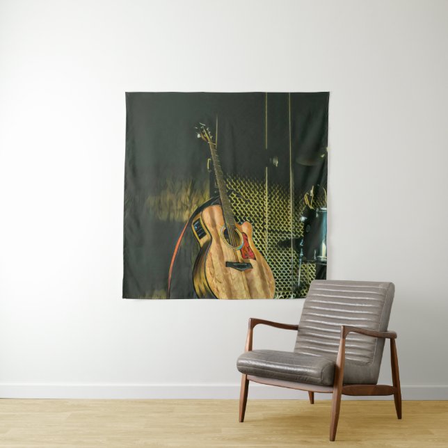 Bass guitar player wandteppich (Beispiel)
