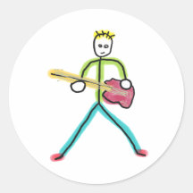 Bass Guitar Stickman
