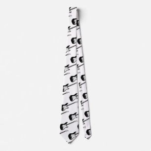 Bass Guitare noir blanc Cravate
