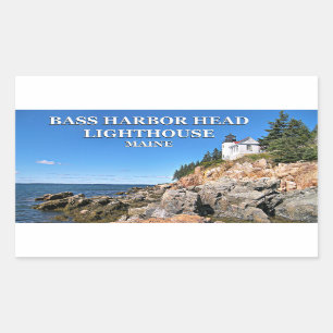 Bass-Hafen-Kopf-Leuchtturm, Maine-Aufkleber Rechteckiger Aufkleber