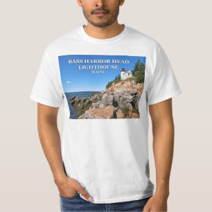 Bass-Hafen-Kopf-Leuchtturm, Maine-T - Shirt