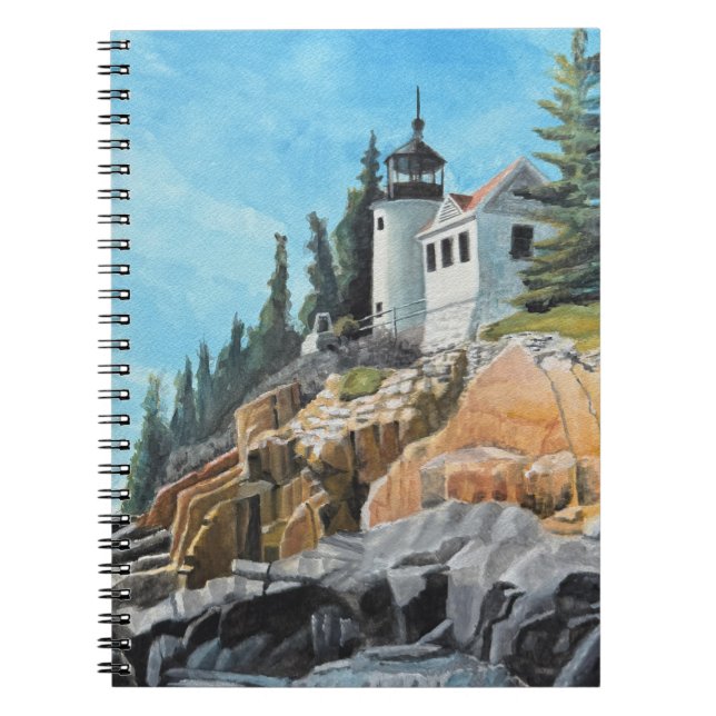 Bass Harbor Leuchtturm Notizblock (Vorderseite)