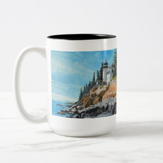 Bass Harbor Leuchtturm Zweifarbige Tasse