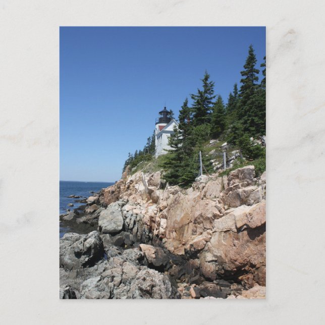 Bass Harbor Lighthouse Postkarte (Vorderseite)