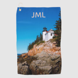 Bass Harbour Acadia Lighthouse Golfhandtuch