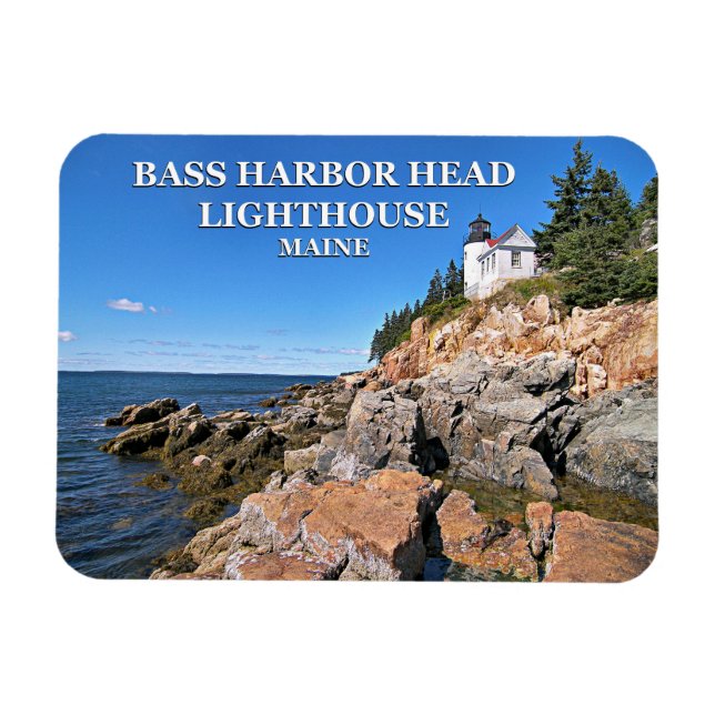 Bass Harbour Head Lighthouse, Maine Foto Magnet (Horizontal)