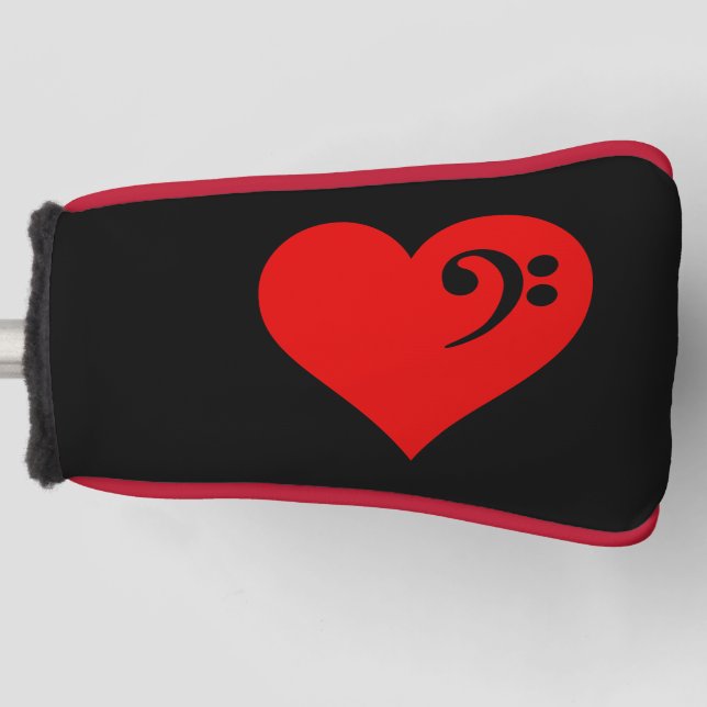 Bass Heart Golf Headcover (Vorderseite)