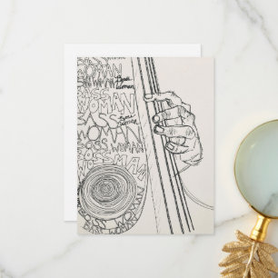 Bass-Karten für Frauen Dankeskarte