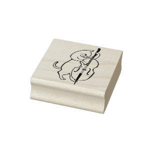 Bass-Katzenspiel-Briefmarke Gummistempel