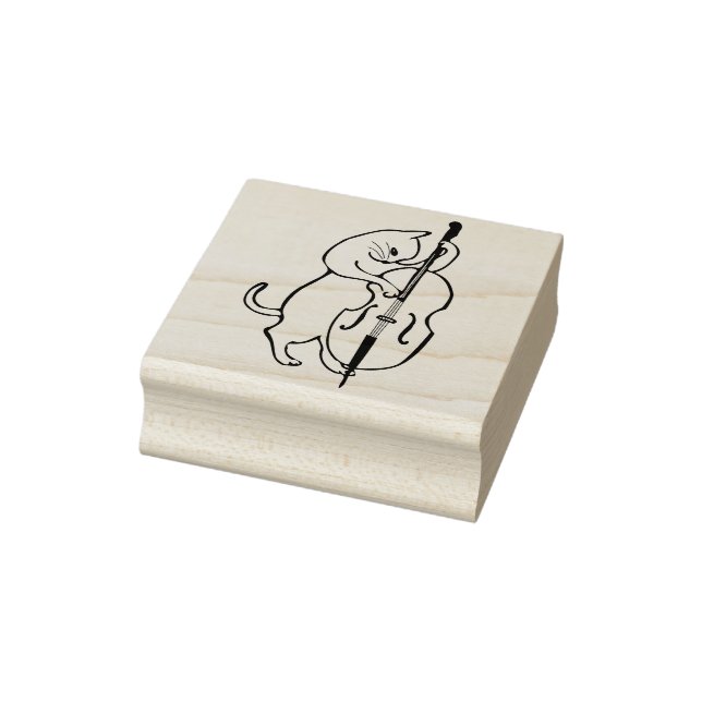 Bass-Katzenspiel-Briefmarke Gummistempel (Stempel)
