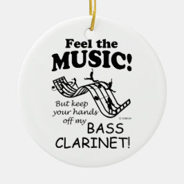 Bass Klarinette fühlen die Musik Keramikornament
