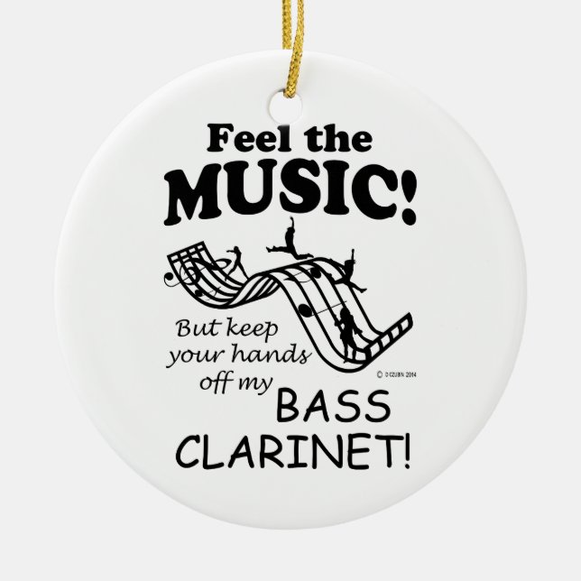 Bass Klarinette fühlen die Musik Keramikornament (Vorne)