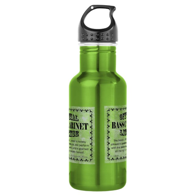 Bass Klarinettenlizenz Edelstahlflasche (Vorderseite)