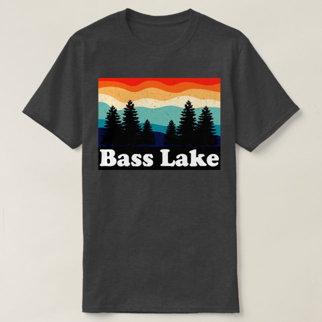 Bass Lake California Retro T-Shirt (Design vorne)