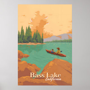 Bass Lake Kalifornien Reiseplakat Poster