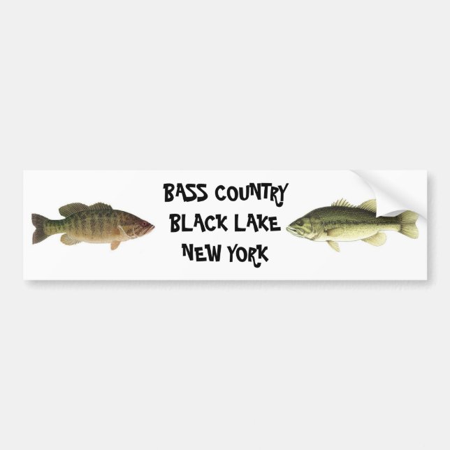 BASS-LAND-SCHWARZ-SEE NEW YORK AUTOAUFKLEBER (Vorne)