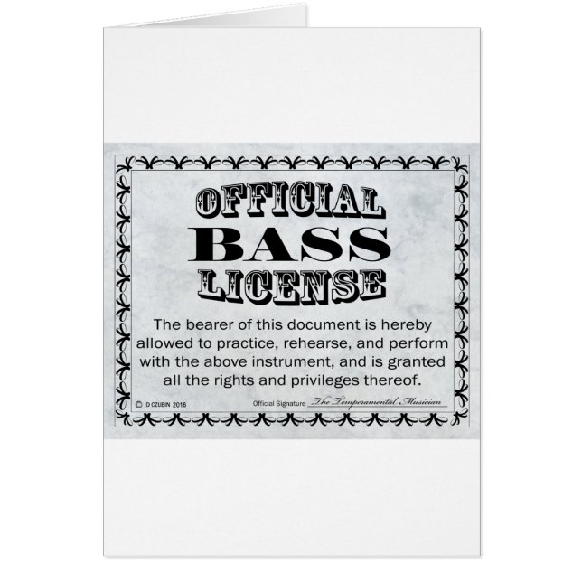 Bass-Lizenz (Vorne)