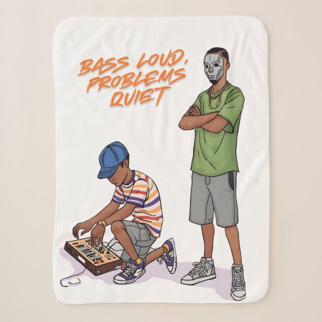 Bass Loud, Problems Quiet Music Art Blanket Sherpadecke (Vorderseite)