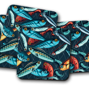 Bass Lure Legends Untersetzer   Untersetzer-Set