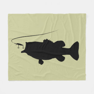 Baß mit großer Öffnung in der Silhouette Fleecedecke