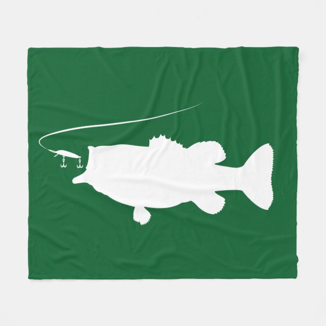 Baß mit großer Öffnung in der Silhouette Fleecedecke (Vorderseite (Horizontal))