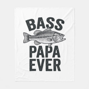 Bass Papa Ever Vintage Fishing Dad Shirt Design_1 Fleecedecke