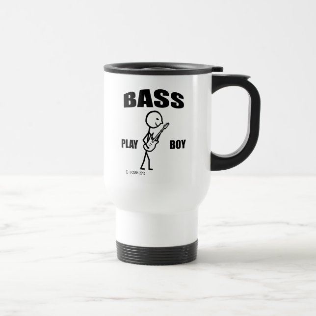 Bass Play Boy Travel Mug Reisebecher (Rechts)