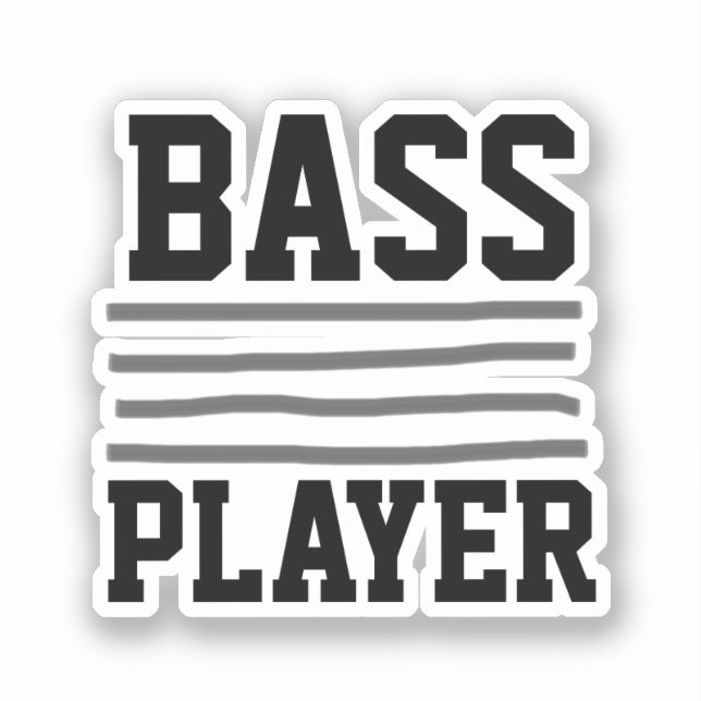 Bass Player Aufkleber (Vorderseite)