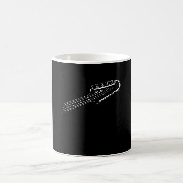 Bass Player Bass Gitarre Musikalisches Design Kaffeetasse (Mittel)