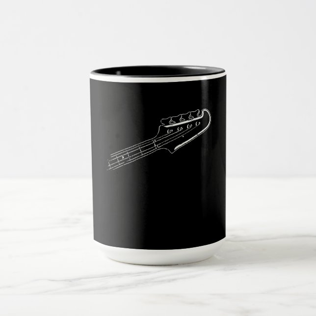 Bass Player Bass Gitarre Musikalisches Design Tasse (Zentrum)