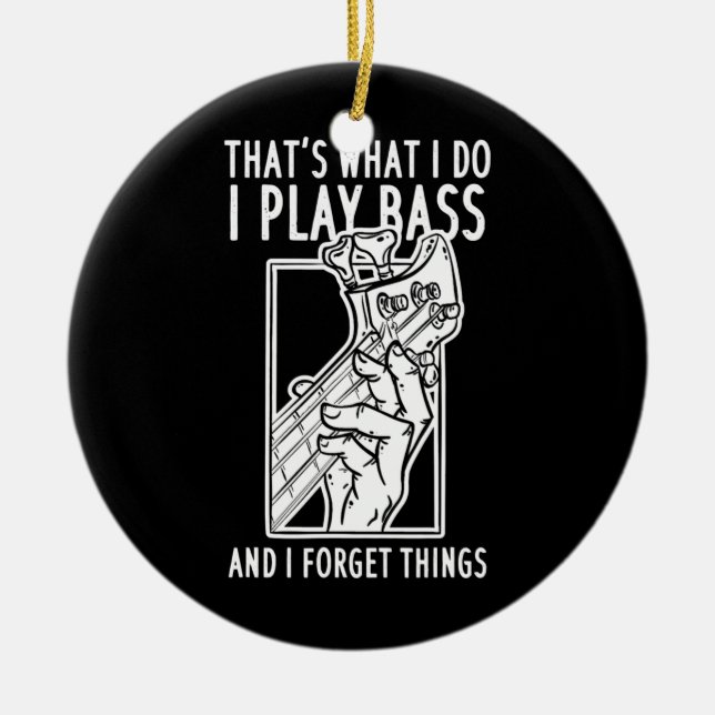 Bass Player Bass Guitar Keramik Ornament (Vorne)