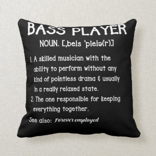 Bass Player Definition Bassist - Geschenk für Musi Kissen
