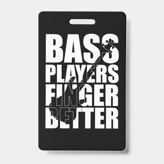 Bass Player Finger besser Ausweis (Vorderseite)