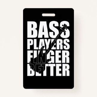 Bass Player Finger besser Ausweis