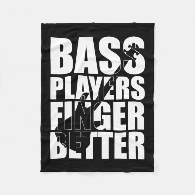 Bass Player Finger besser Fleecedecke (Vorderseite)