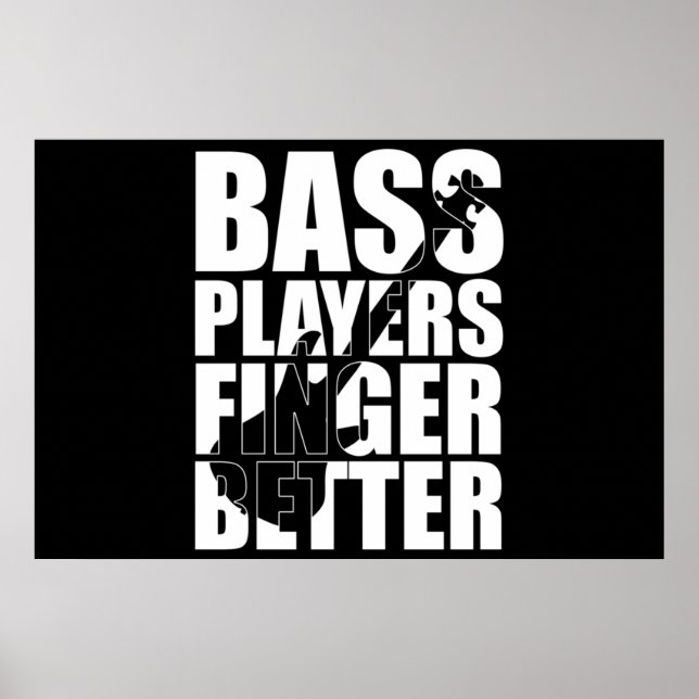 Bass Player Finger besser Poster (Vorne)
