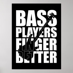 Bass Player Finger besser Poster