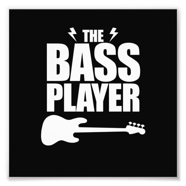Bass Player Gitarre spielen Musiker Gitarre Fotodruck (Vorne)