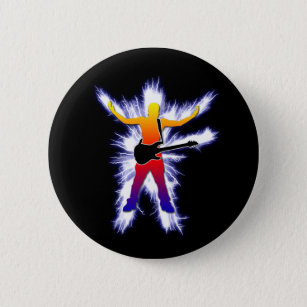 Bass Player Graphic Button