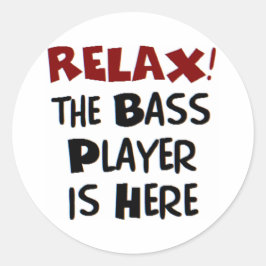 Bass-Player hier Runder Aufkleber