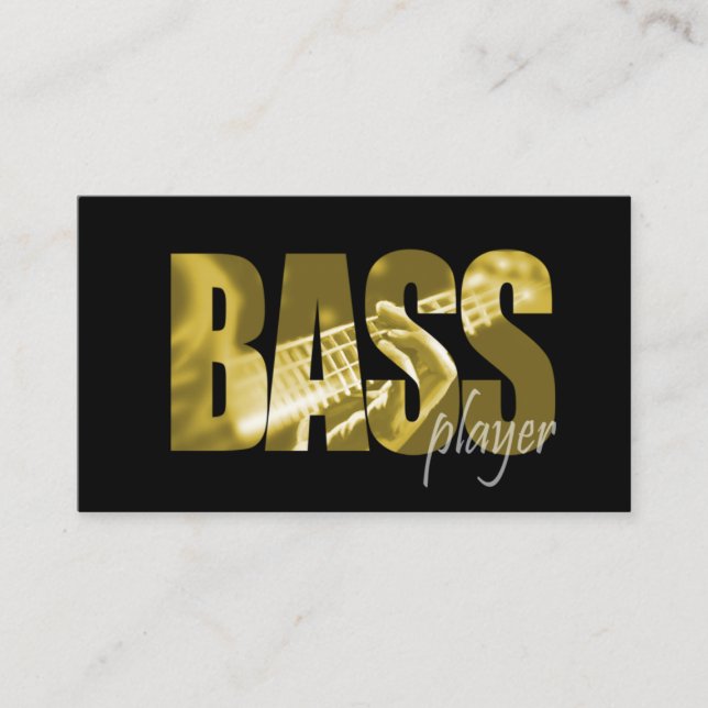 Bass Player Musician Business Card Visitenkarte (Vorderseite)