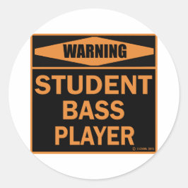 Bass Player Runder Aufkleber